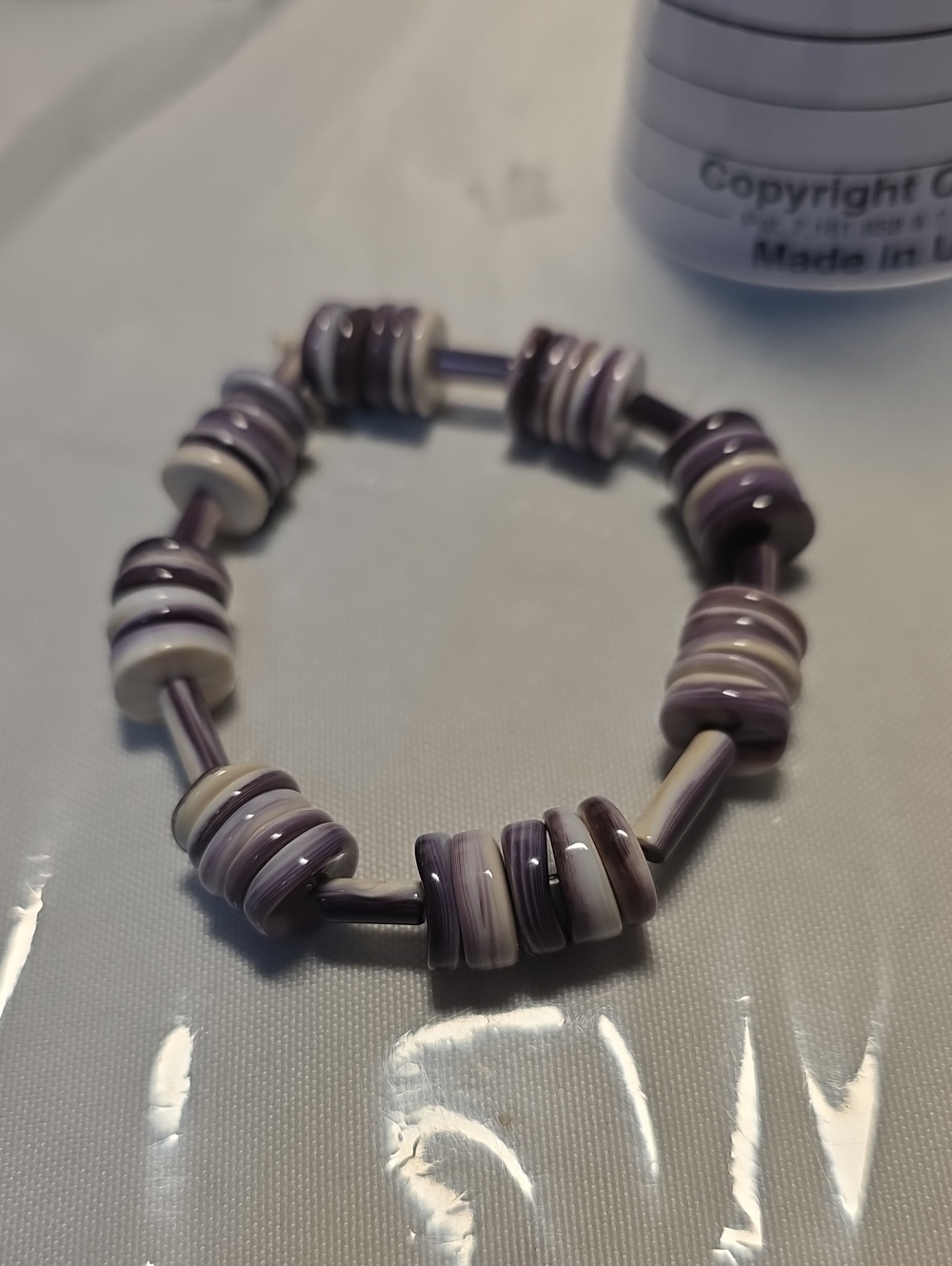 Wampum Bracelet Handmade From A Wampanoag Native American.